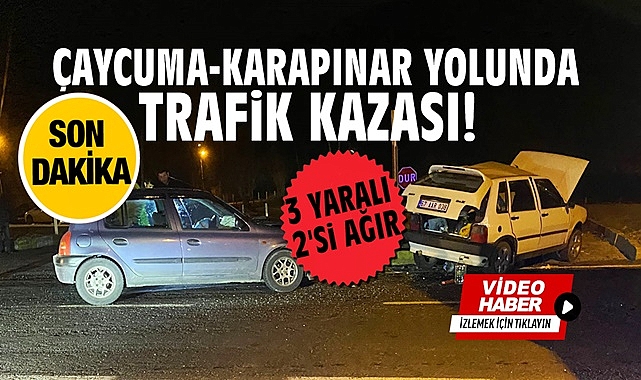 Kavşakta çarpıştılar, 2'si ağır 3 kişi yaralandı!