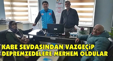 Hac parasıyla depremzedelere merhem oldu