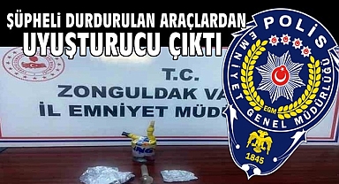 Şüpheli durdurulan araçlardan uyuşturucu çıktı