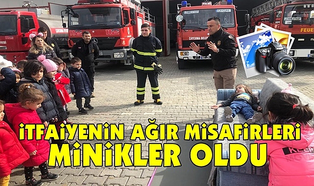 İtfaiyenin ağır misafirleri minikler oldu