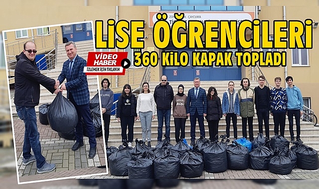 Lise öğrencileri 360 kilo mavi kapak topladı