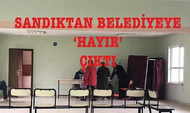 Sandıktan Çaycuma Belediyesi'ne ' Hayır' çıktı