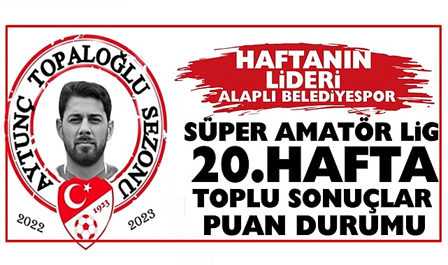 Süper Amatör Lig 20. hafta toplu sonuçlar ve puan durumu