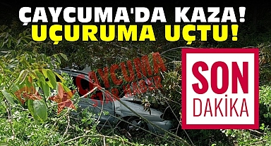 Çaycuma'da kaza! Uçuruma uçtu!