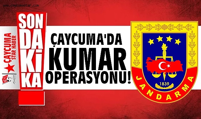 Çaycuma'da kumar operasyonu!