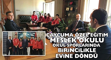 Çaycuma Özel Eğitim Meslek Okulu okul sporlarında birincilikle evine döndü