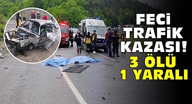 Feci trafik kazası! 3 Ölü 1 Yaralı