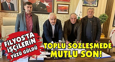 Filyos'ta işçilerin yüzü güldü! Toplu sözleşmede mutlu son!