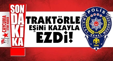 Tarla süren çiftçi kazayla eşine çarptı!