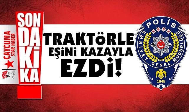 Tarla süren çiftçi kazayla eşine çarptı!