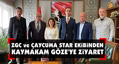 ZGC ve Çaycuma Star ekibinden Kaymakam Göze'ye ziyaret