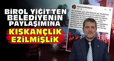 Birol Yiğit'ten belediyenin paylaşımına; 