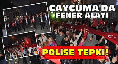 Çaycuma'da fener alayı / Polise tepki!