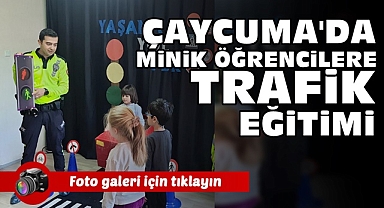 Çaycuma'da minik öğrencilere trafik eğitimi
