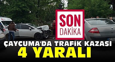 Çaycuma'da trafik kazası! 4 yaralı
