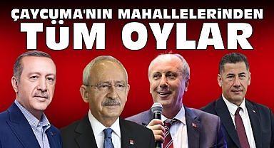 Çaycuma'nın mahallelerinden çıkan tüm oylar / Tam liste