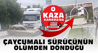 Çaycumalı sürücünün ölümden döndüğü o kaza kamera'da!