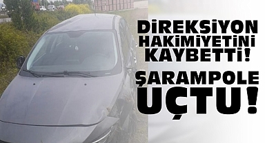 Direksiyon hakimiyetini kaybetti, şarampole uçtu!