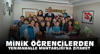 Minik öğrencilerden Yenimahalle Muhtarlığı'na ziyaret