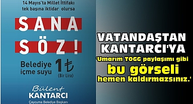 'Umarım TOGG paylaşımı gibi bu görseli hemen kaldırmazsınız'