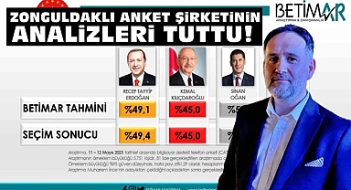 Zonguldaklı anket şirketinin analizleri tuttu!
