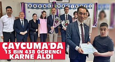 Çaycuma'da 13 bin 438 öğrenci karne aldı