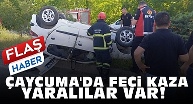 Çaycuma'da feci kaza! Yaralılar var!