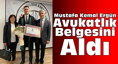 Mustafa Kemal Ergün, Avukatlık belgesini aldı