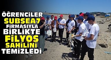 Öğrenciler SUBSEA7 firmasıyla birlikte Filyos sahilini temizledi