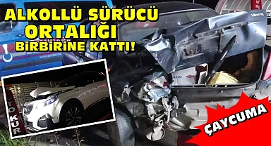 Alkollü sürücü ortalığı birbirine kattı!
