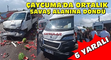 Çaycuma'da ortalık savaş alanında döndü! 6 yaralı