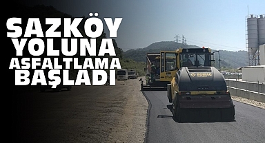 Sazköy yoluna asfaltma başladı