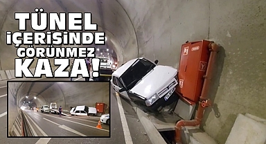 Tünel içerisinde görünmez kaza!