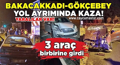 Bakacakkadı-Gökçebey yol ayrımında kaza! Yaralılar var!
