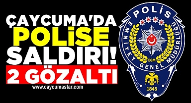 Çaycuma'da polise saldırı! 2 gözaltı