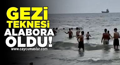 Gezi teknesi alabora oldu!