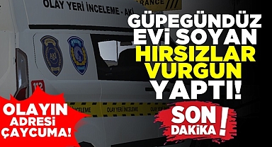 Güpegündüz evi soyan hırsızlar vurgun yaptı!