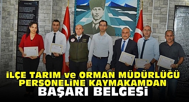 İlçe Tarım ve Orman Müdürlüğü personeline kaymakamdan 