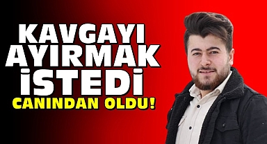 Kavgayı ayırmak istedi, canından oldu!