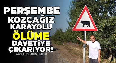Perşembe Kozcağız karayolu 'Ölüme' davetiye çıkarıyor!