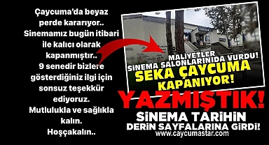 Sinemanın perdesi kapandı! Ve tarihin derin sayfalarına girdi!