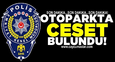 Son dakika!!! Otoparkta ceset bulundu!