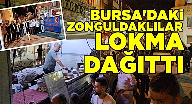 Bursa'daki Zonguldaklılar lokma dağıttı