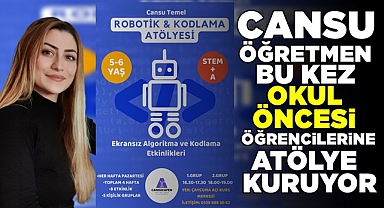 Cansu öğretmen bu kez okul öncesi öğrencilerine atölye kuruyor