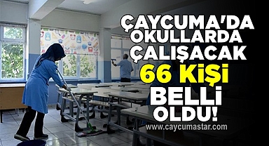 Çaycuma'da okullarda çalışacak 66 kişi belli oldu!