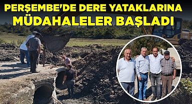 Perşembe'de dere yataklarına müdahaleler başladı