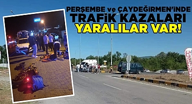 Perşembe ve Çaydeğirmeni'nde trafik kazaları / Yaralılar var!