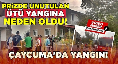 Prizde unutulan ütü yangına neden oldu!