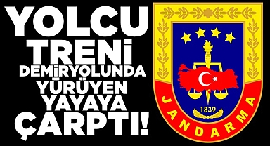 Yolcu treni demiryolunda yürüyen yayaya çarptı!