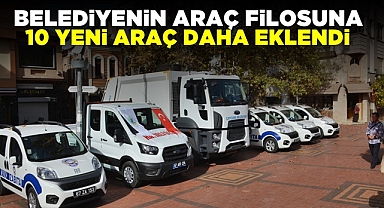 Belediyenin araç filosuna 10 yeni araç daha eklendi
